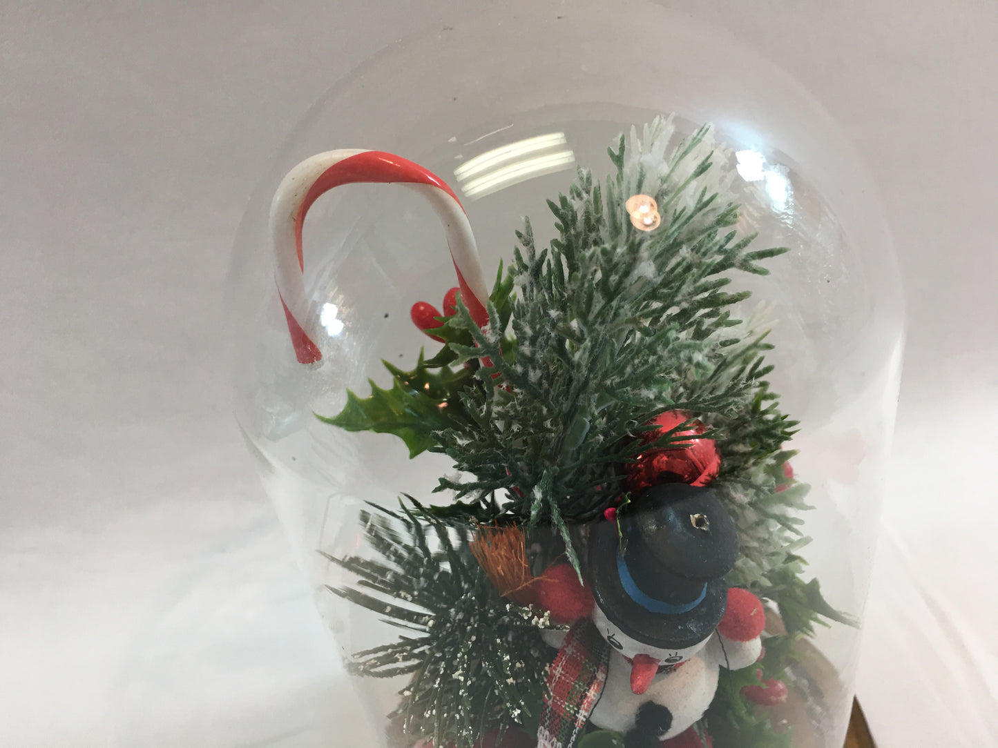 Snowman Holiday Glass Dome Table Top Christmas Home Decor