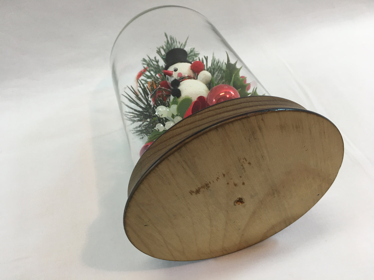 Snowman Holiday Glass Dome Table Top Christmas Home Decor