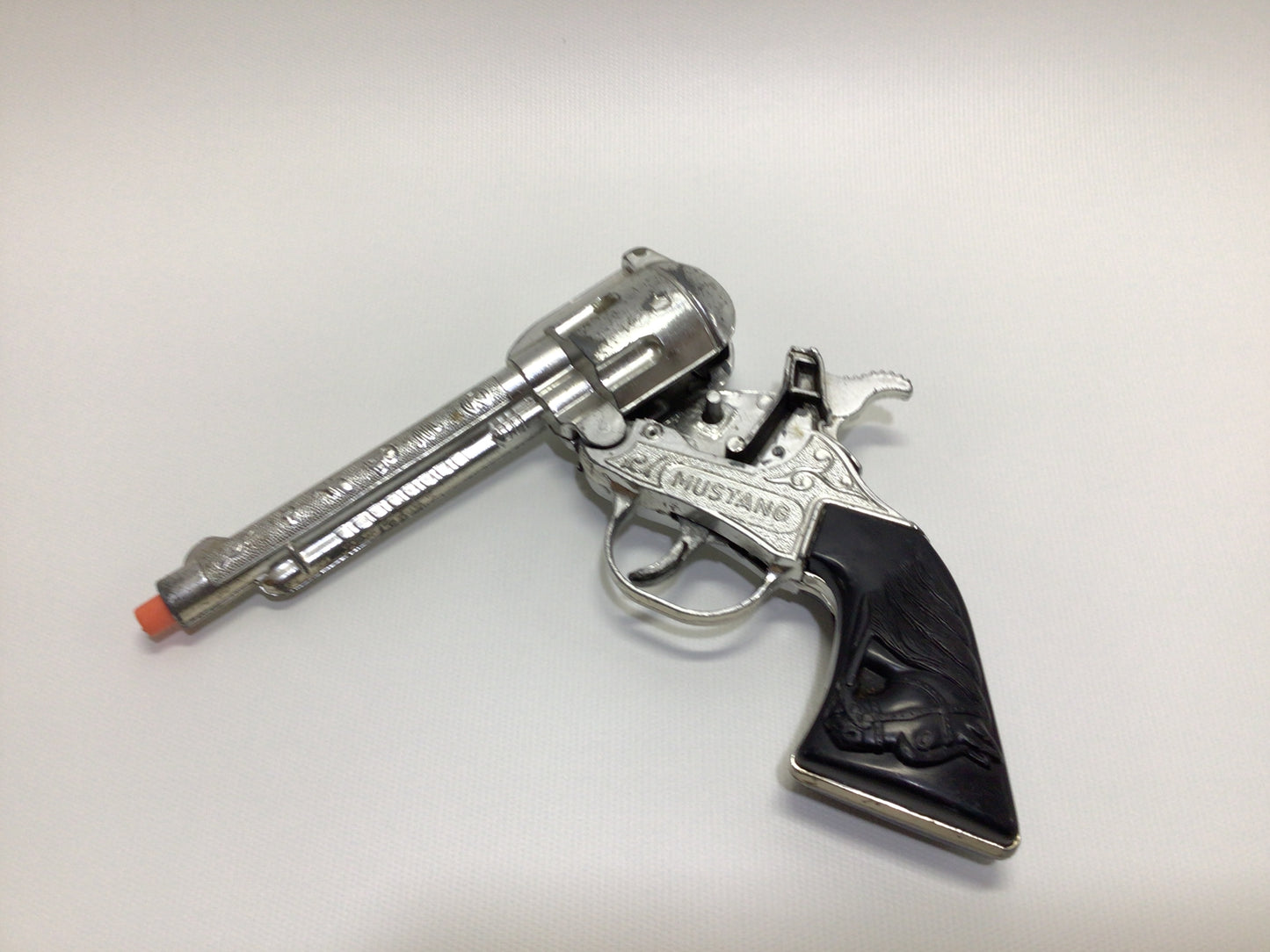 Six Shooter Cap Gun Kilgore Mustang Revolver Vintage 1960s Dime Store Toy Made in USA