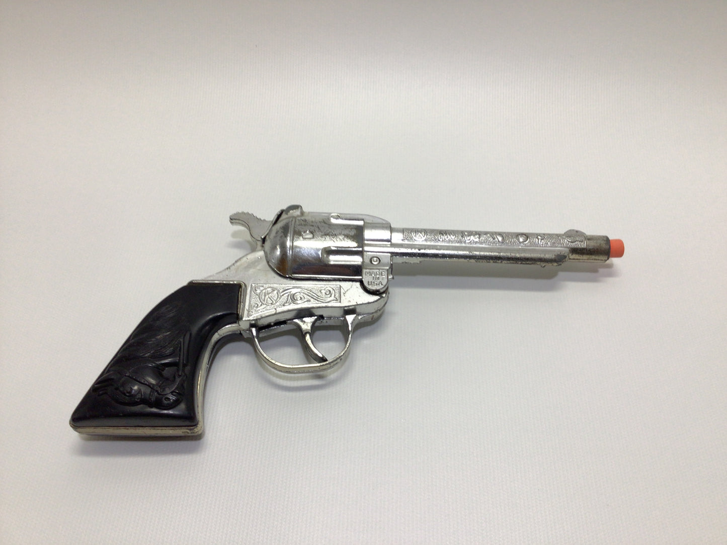 Six Shooter Cap Gun Kilgore Mustang Revolver Vintage 1960s Dime Store Toy Made in USA