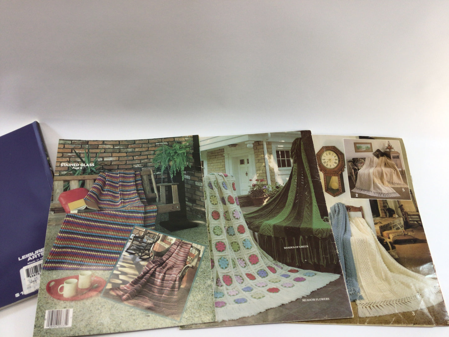Vintage Crochet Afghan Instruction Pattern Booklets Mid Century Designs
