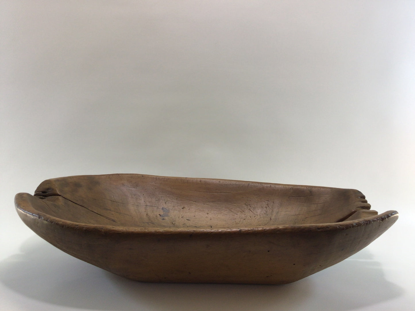 Wooden Dough Bowl Trencher Antique Country Kitchen Treenware Decor Rustic Home Decorating Warm Patina