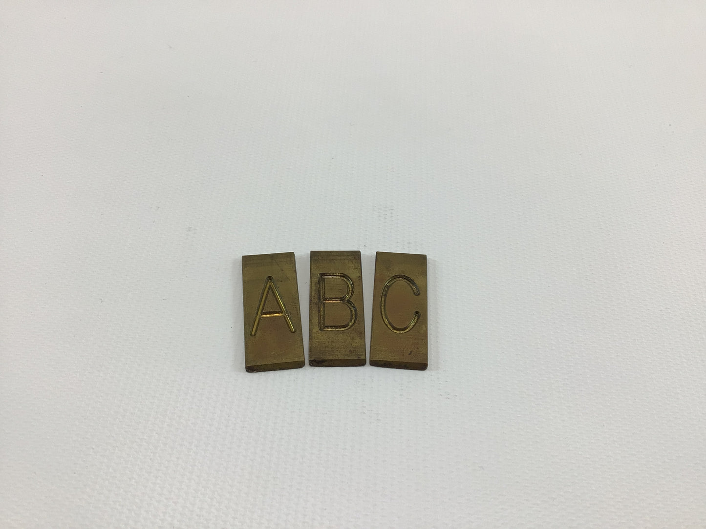 Brass Font Set Uppercase Single Line Block Letters Vintage Quality Made Engraving Tool Accessories
