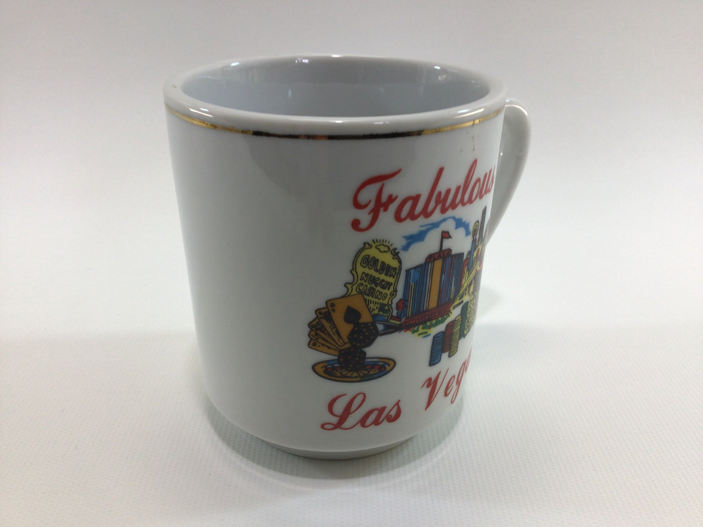 Souvenir Coffee Mug Fabulous Las Vegas Vintage 1960's Skyline Motif