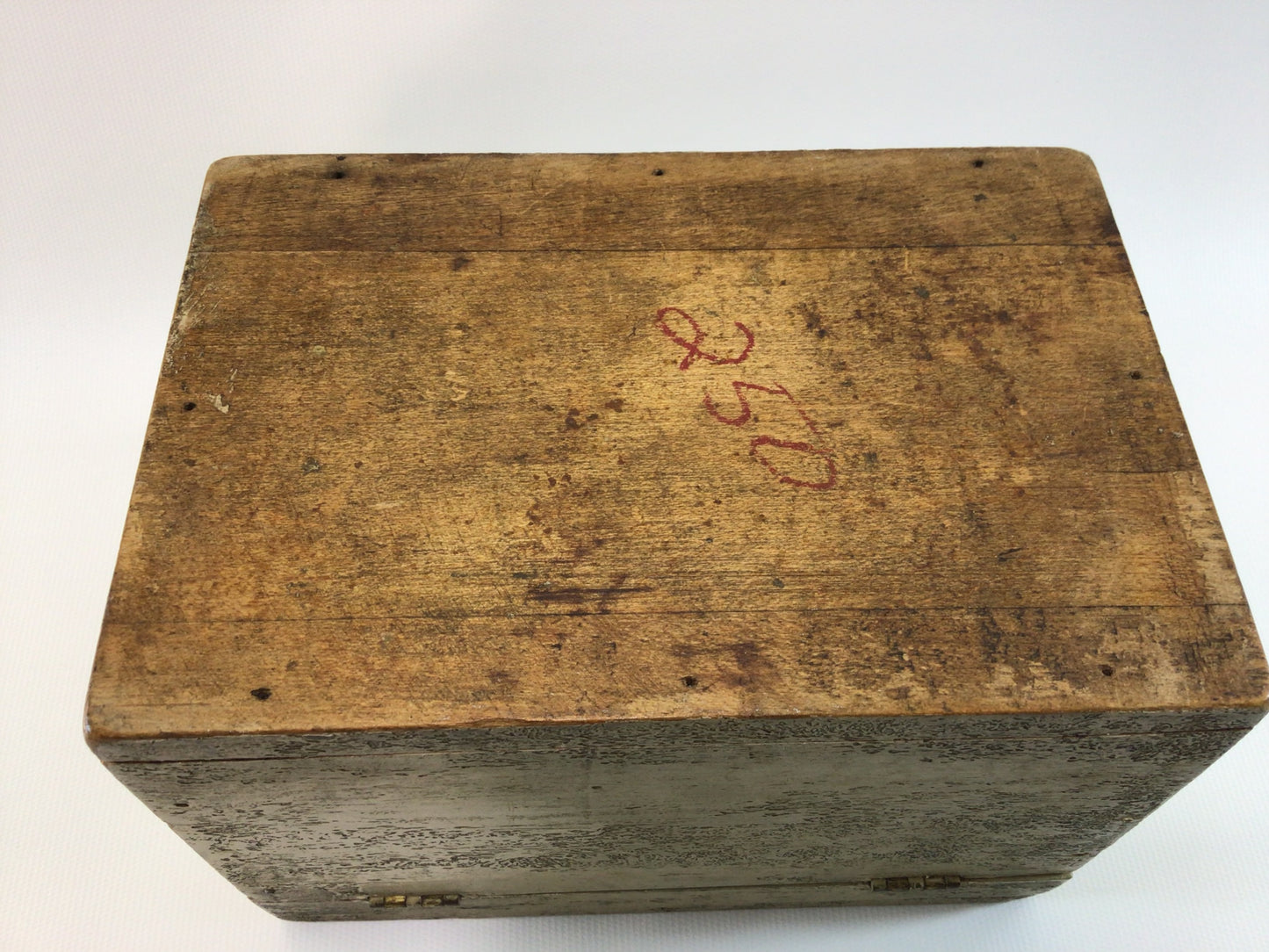 Handmade Vintage Card File Box Primitive Crackle Shabby Chic Finish 1930's Detroit Trade Schools Project