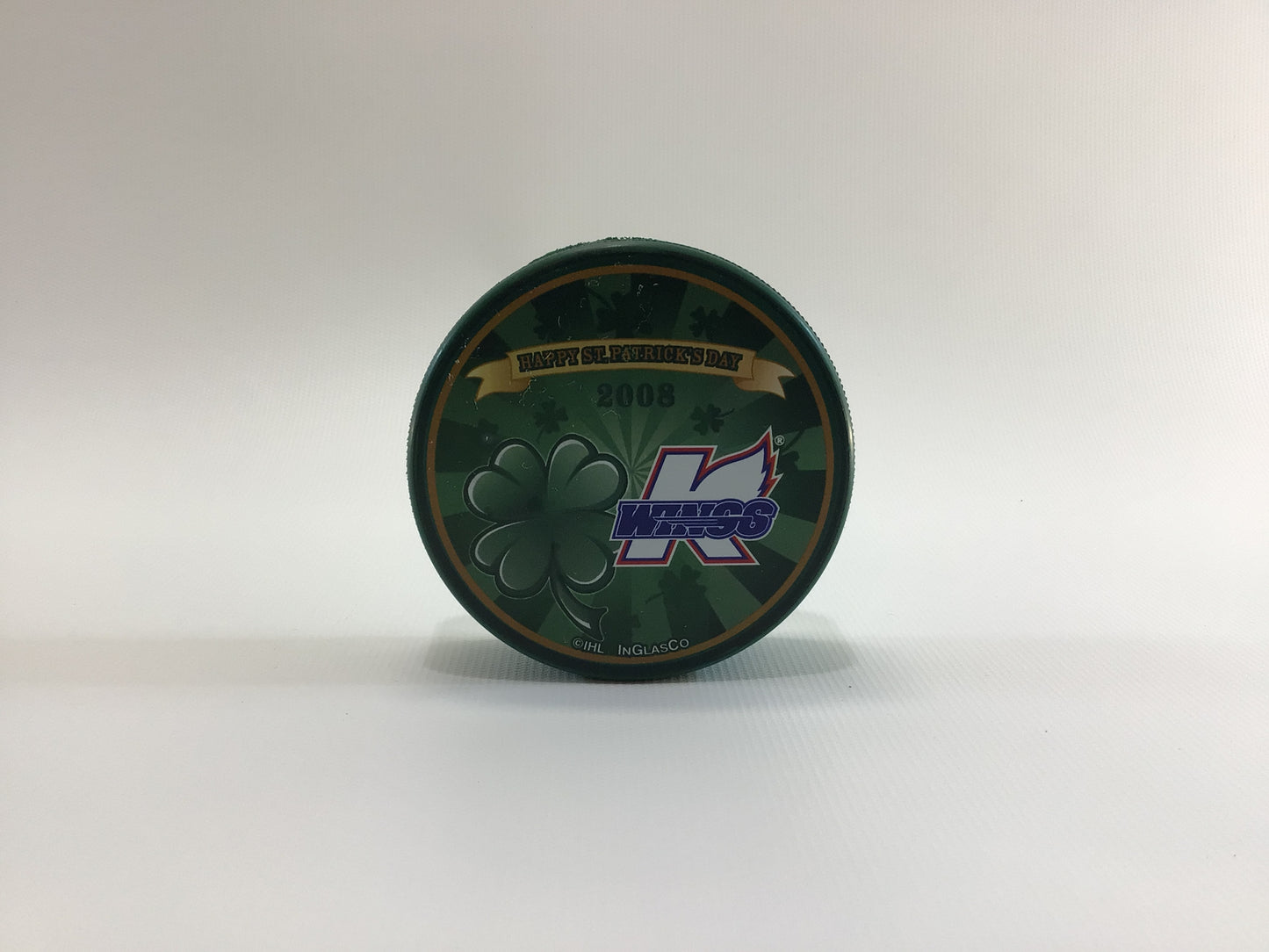 IHL Ice Hockey Puck Kalamazoo K Wings Vintage Souvenir Sports Collectible - CHOOSE ONE