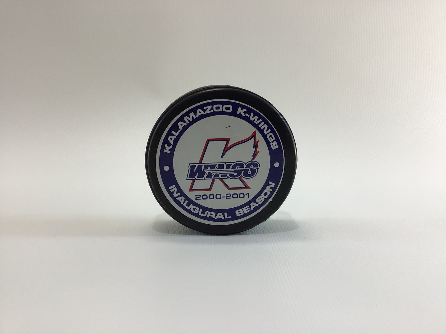 IHL Ice Hockey Puck Kalamazoo K Wings Vintage Souvenir Sports Collectible - CHOOSE ONE