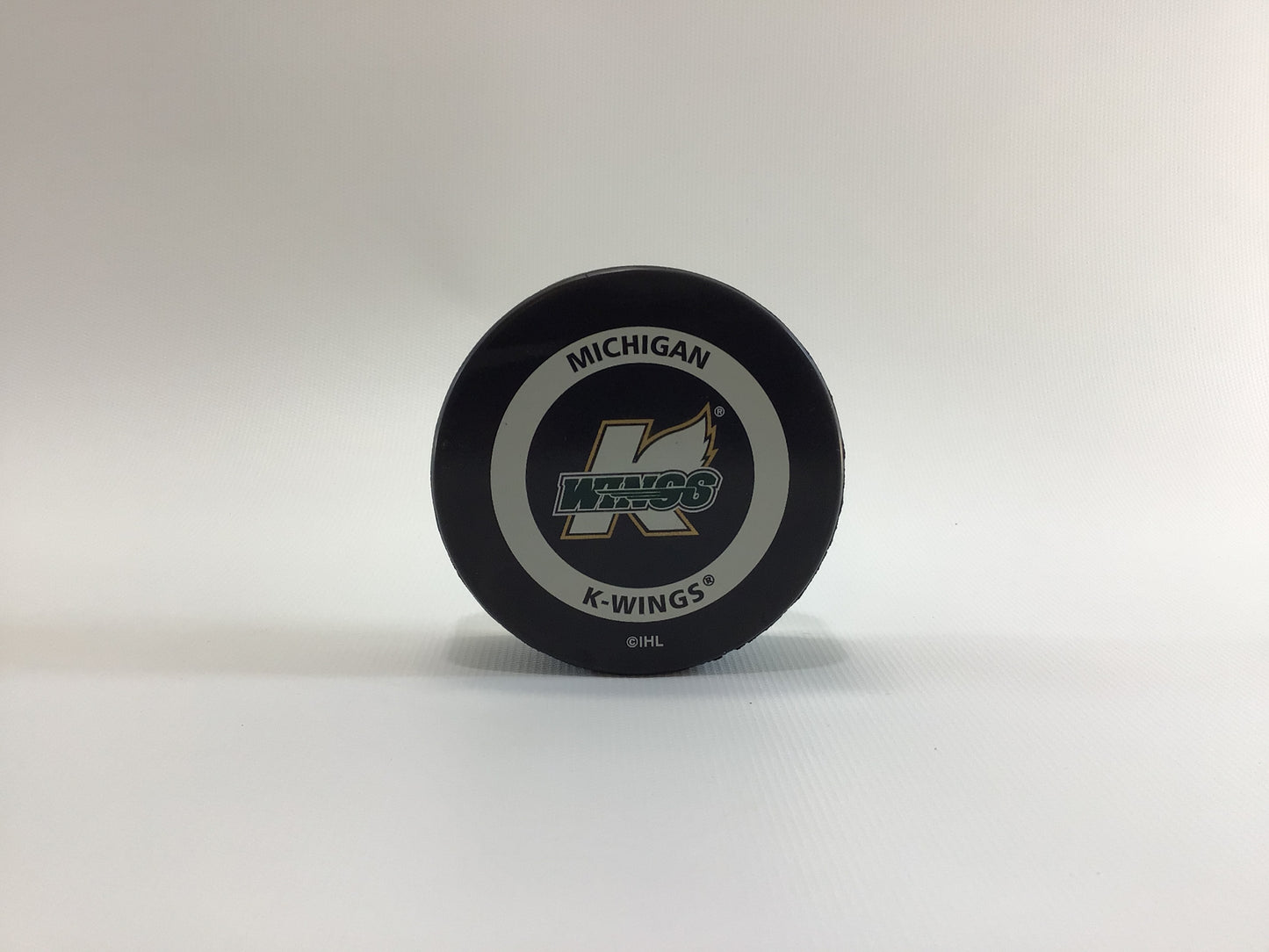 IHL Ice Hockey Puck Kalamazoo K Wings Vintage Souvenir Sports Collectible - CHOOSE ONE