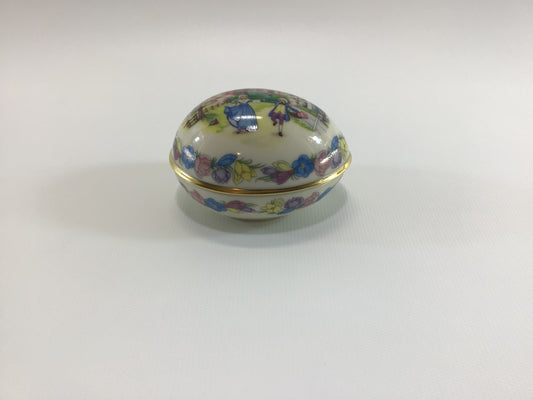 Lenox Porcelain Easter Egg Trinket Dish Vintage Holiday Home Decor Accent 1987 Easter in Colonial America