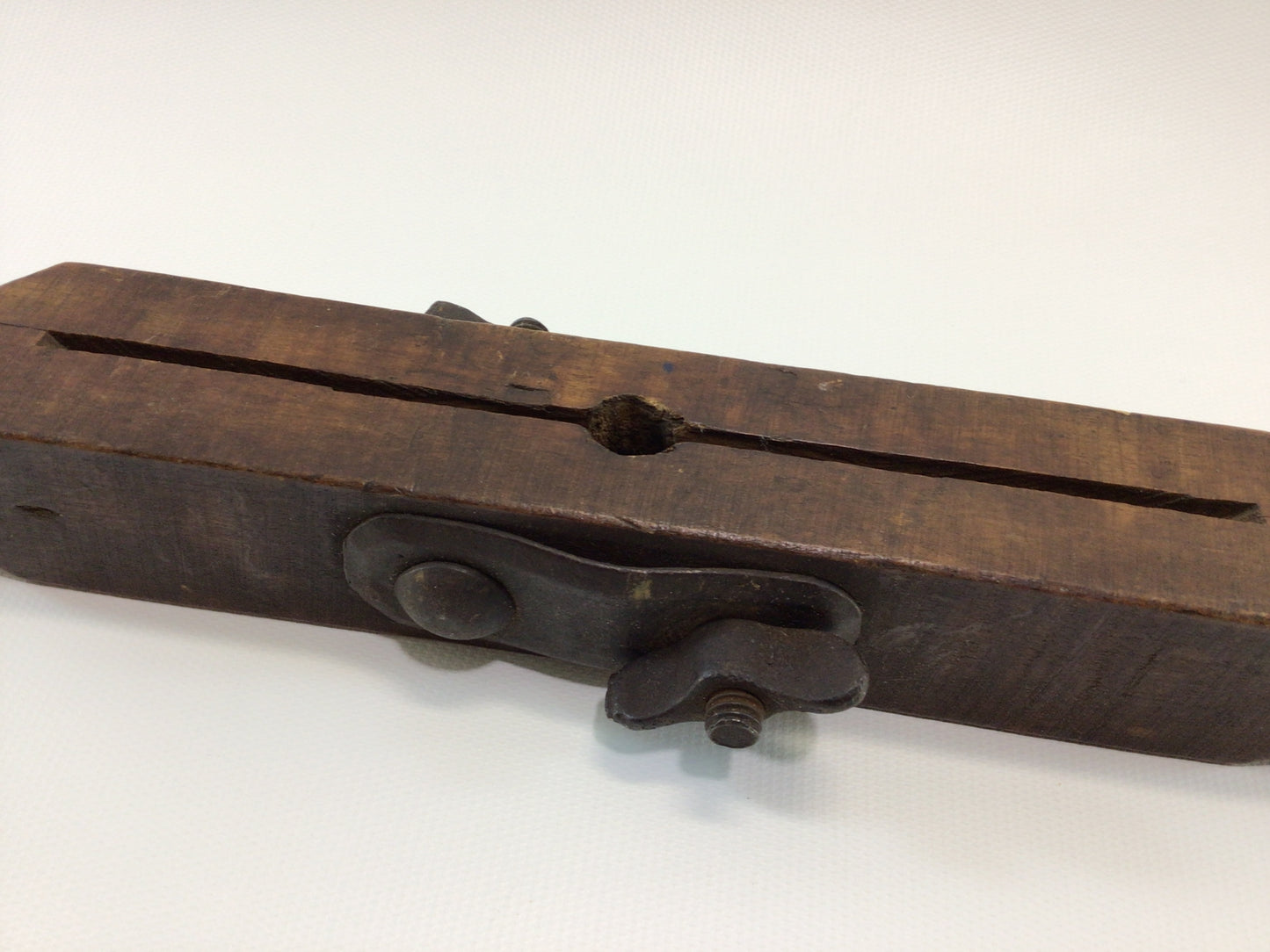 Auger Bit T-Handle Antique Hardwood Rustic Primitive Carpenter's Hand Tool P S & W Company