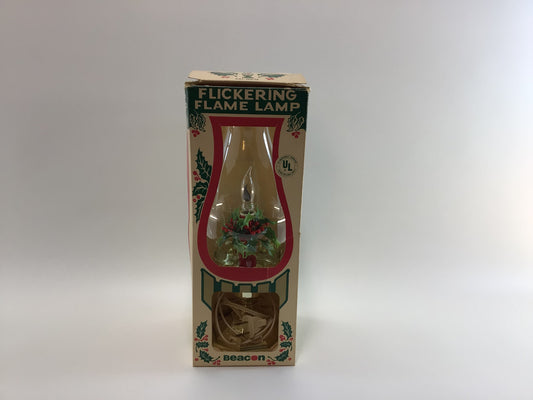 Beacon Flickering Flame Lamp Vintage Kitschy Christmas Lighted Holiday Decor