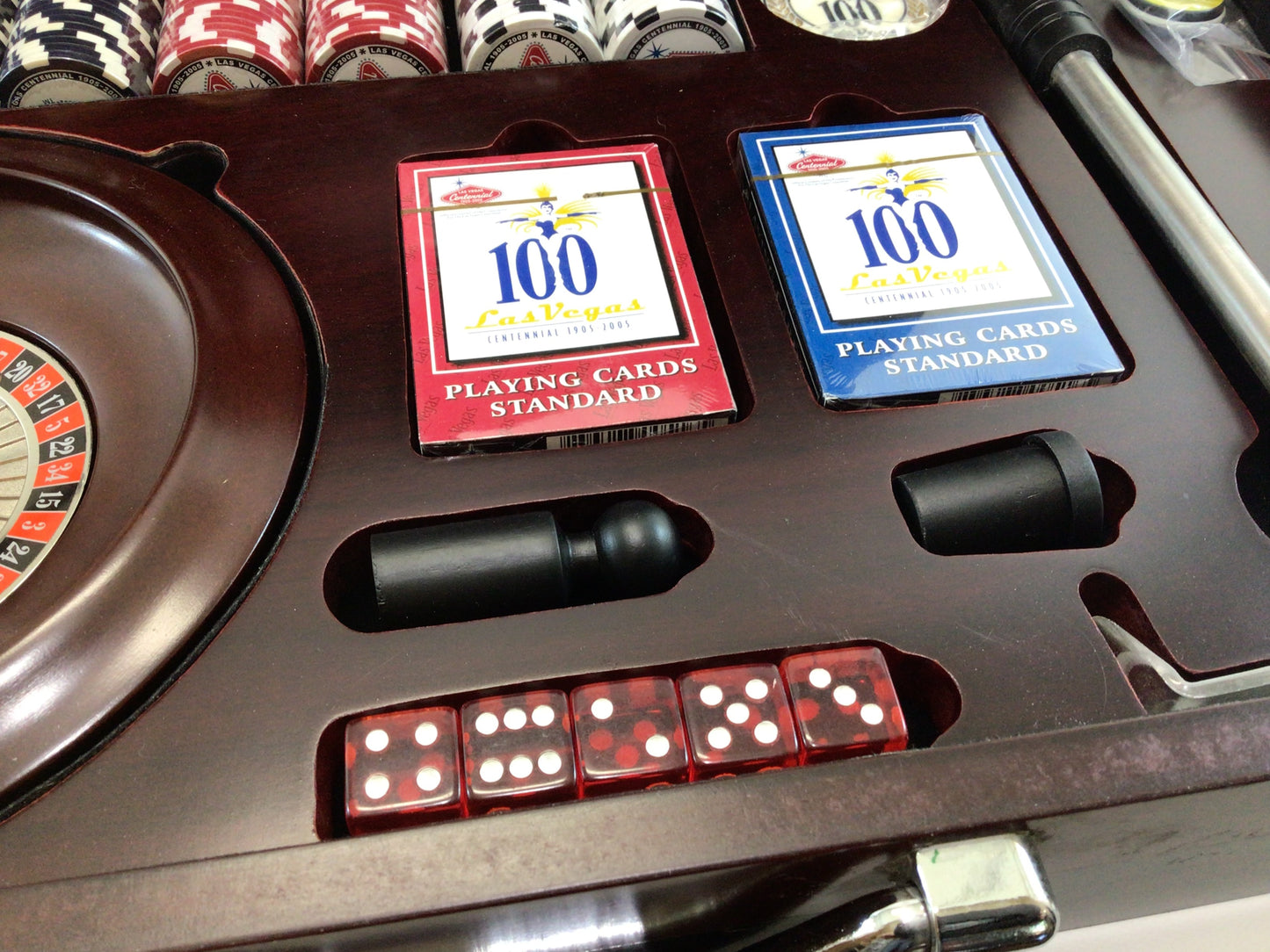 Portable Gaming Casino Las Vegas Centennial 1905 - 2005 Commemorative Set Roulette Poker Dice