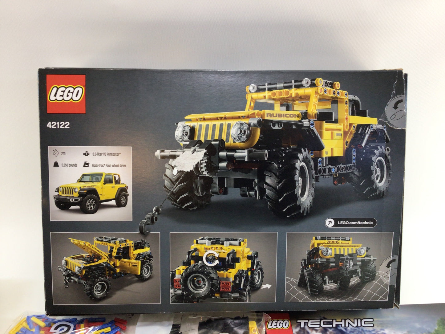 LEGO Technic 42122 Jeep Rubicon 665 Pc Off Road Building Construction Toy