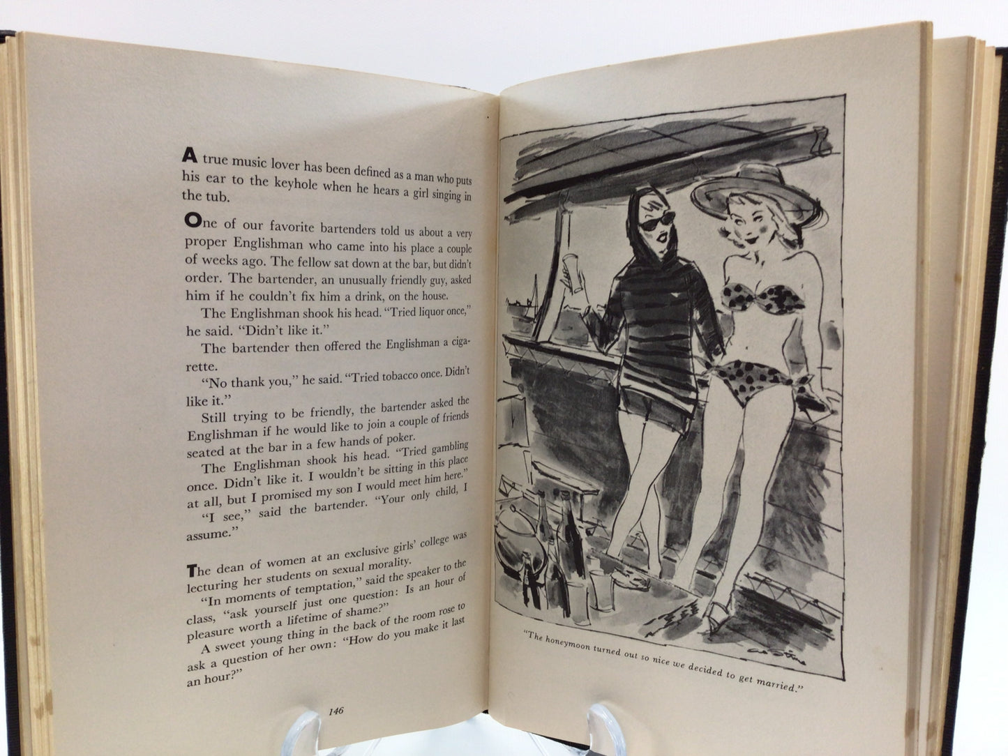 Playboy's Party Jokes Book Vintage Cartoon Black and White Graphic Illustrations Hardcover 1st Edition Copyright 1957