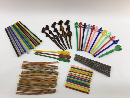 Cocktail Swizzle Stick and Picks Assortment 1960s Barware Advertising