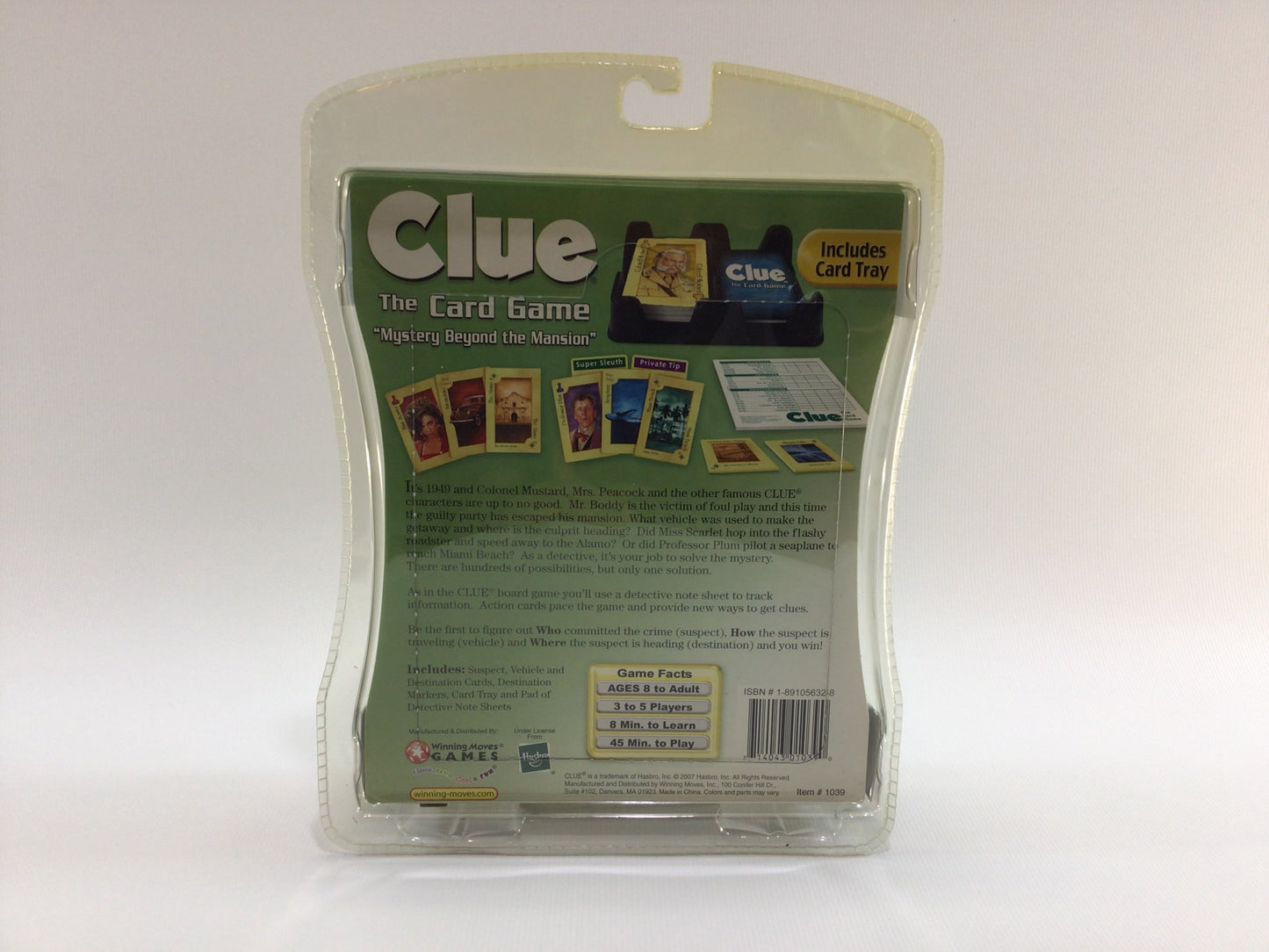 Hasbro 2007 Clue the Card Game - Unopened