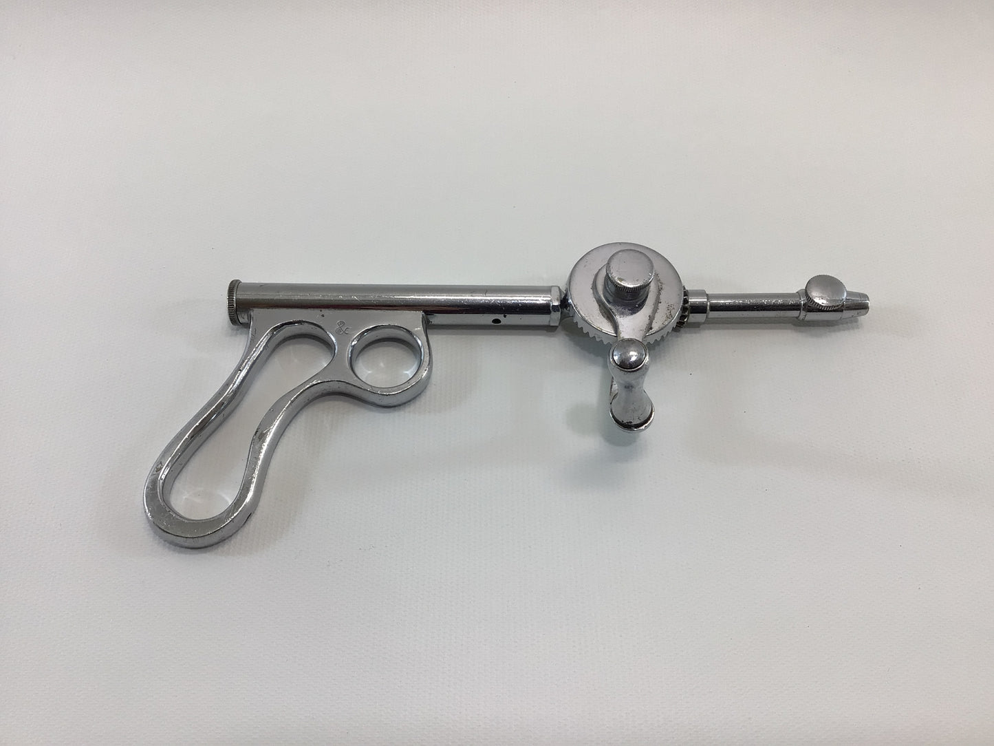 Hand Drill Auger Pistol Grip Handle P&S Surgical Nickel Chrome Vintage Medical Instrument Gadget