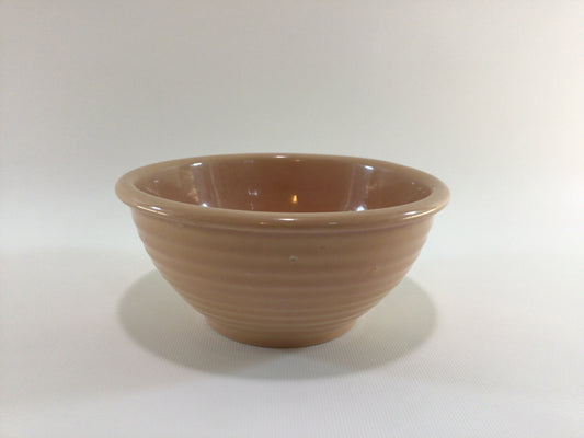 Salmon Pink Stoneware Mixing Bowl 7" USA Ceramic Pottery Vintage Country Kitchen Home Decor