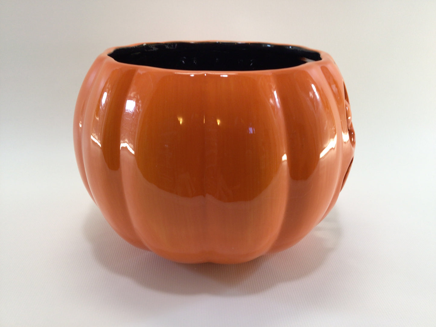 Jack O Lantern Ceramic Candle Holder 2011 Slatkin Halloween Holiday Decor