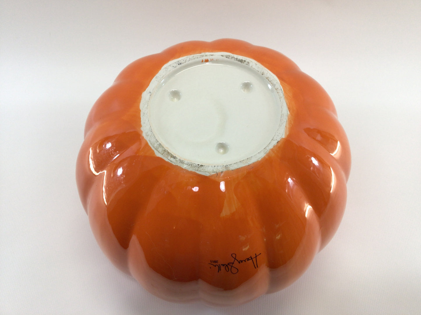 Jack O Lantern Ceramic Candle Holder 2011 Slatkin Halloween Holiday Decor