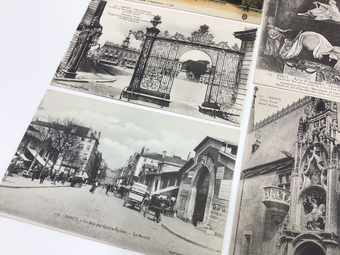 Antique RPPC Real Photo Postcards Old World Nancy France Group of 8 Cards