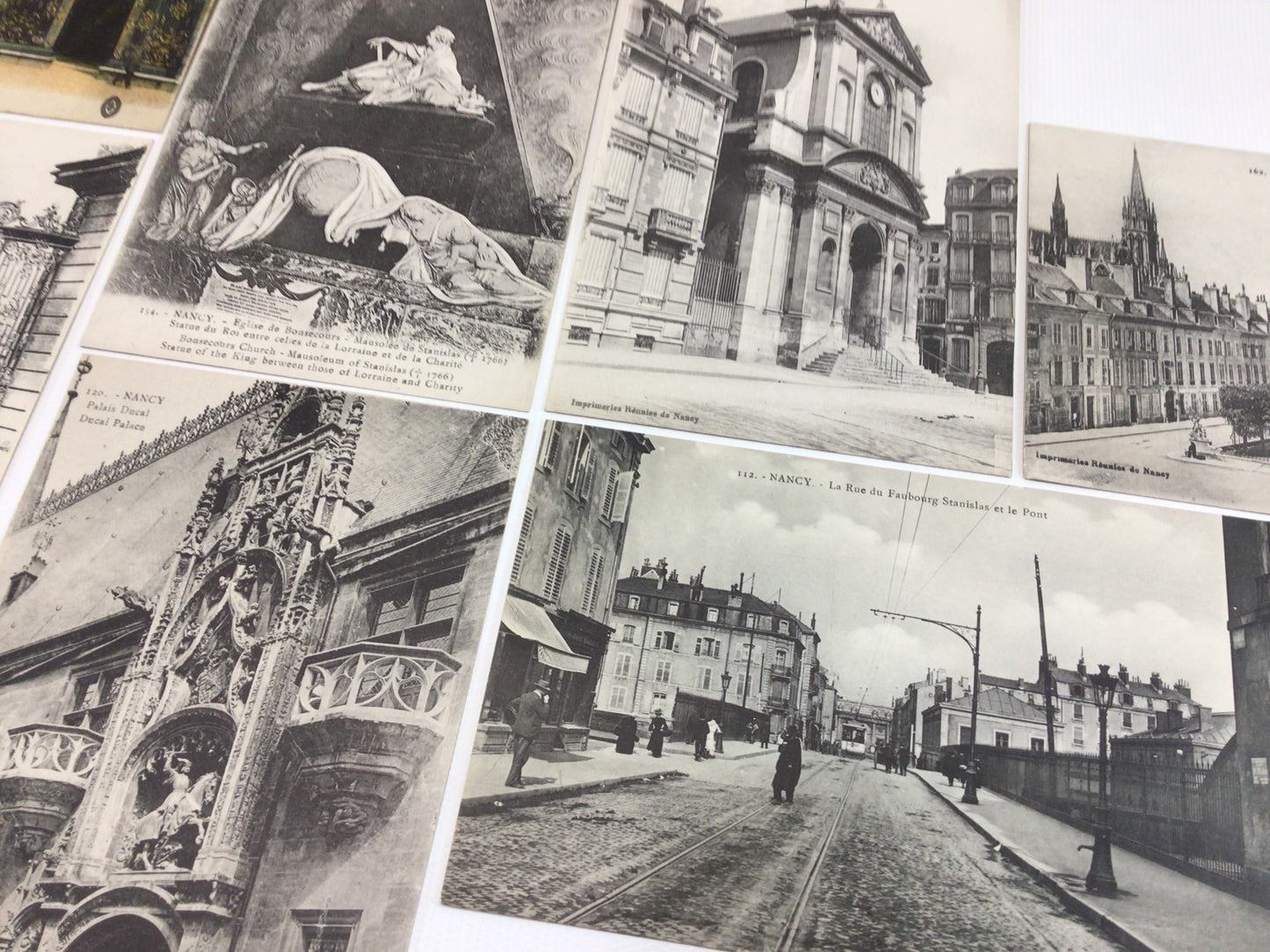 Antique RPPC Real Photo Postcards Old World Nancy France Group of 8 Cards