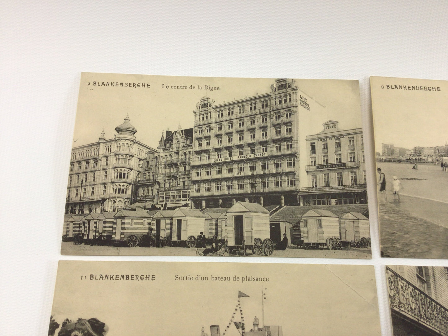 Antique RPPC Real Photo Postcards Old World Blankenberghe Belgium Group of 8 Cards