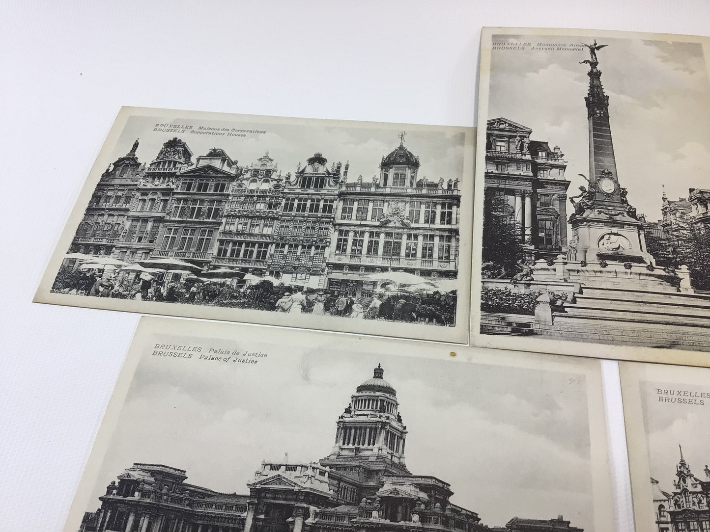 Antique RPPC Real Photo Postcards Old World Brussels Belgium Group of 11 Cards