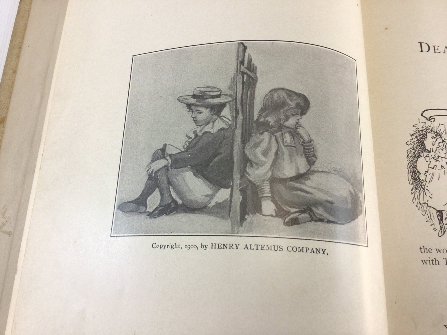 Antique Hardcover Children's Book The Doings of a Dear Little Couple Copyright 1900 by Mary D Brine