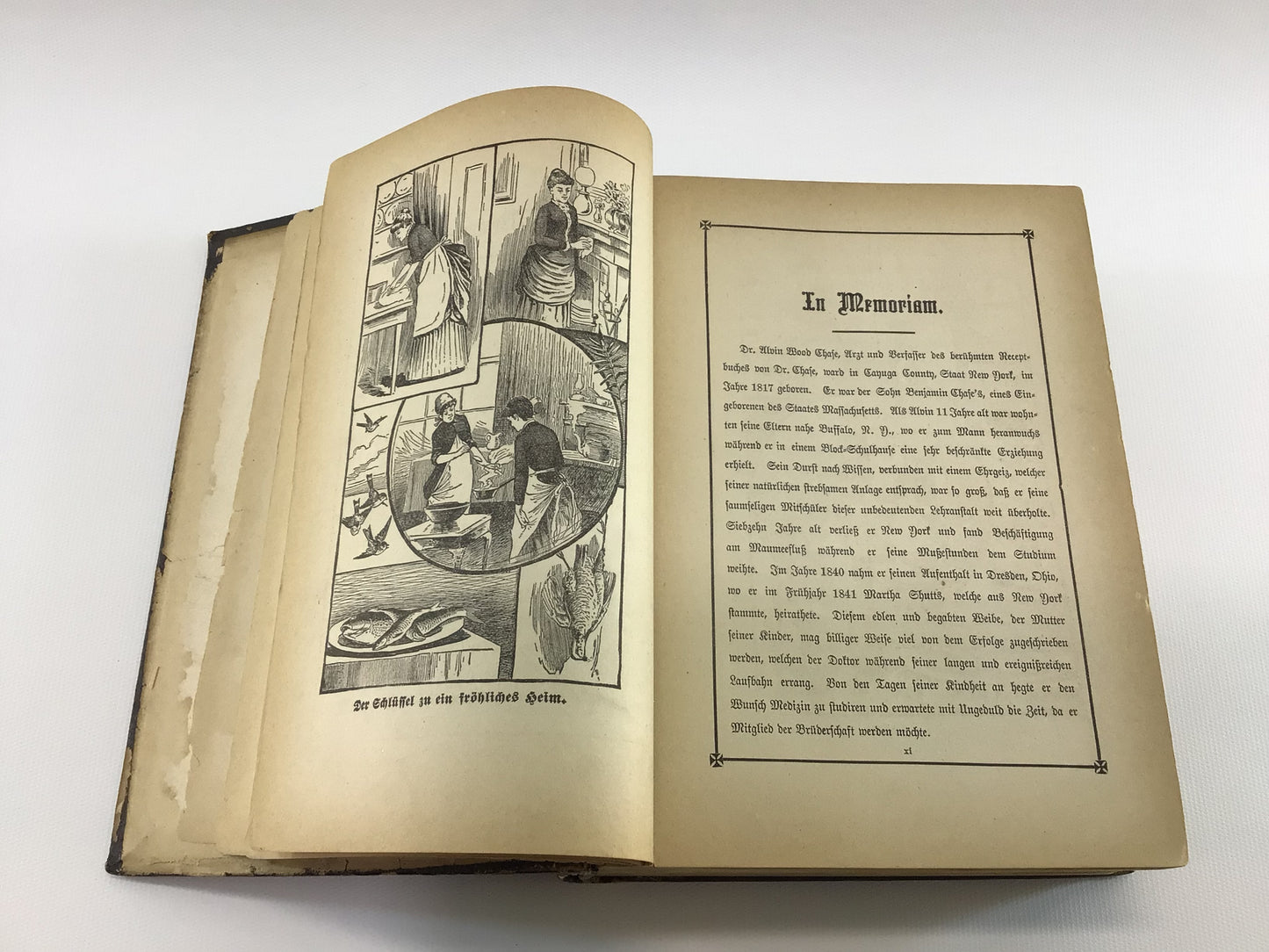 Antique Cookbook Dr. Chase's Receipt Book Copyright 1888 Written in German