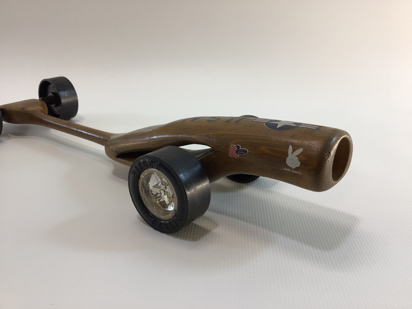 Pinewood Derby Modern Fantasy Race Cars Vintage Handcrafted Wooden Toy JPS US Air Force Top Fuel Dragster and Partial Black Cobra Dragster