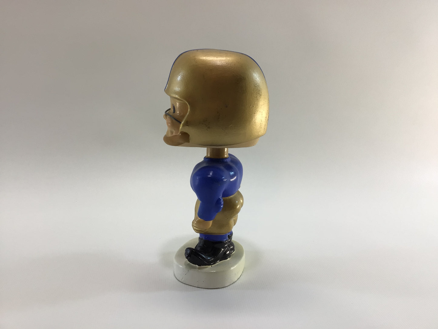 Nodder Bobblehead Vintage Ceramic Sports Collectible Blue Gold Uniform