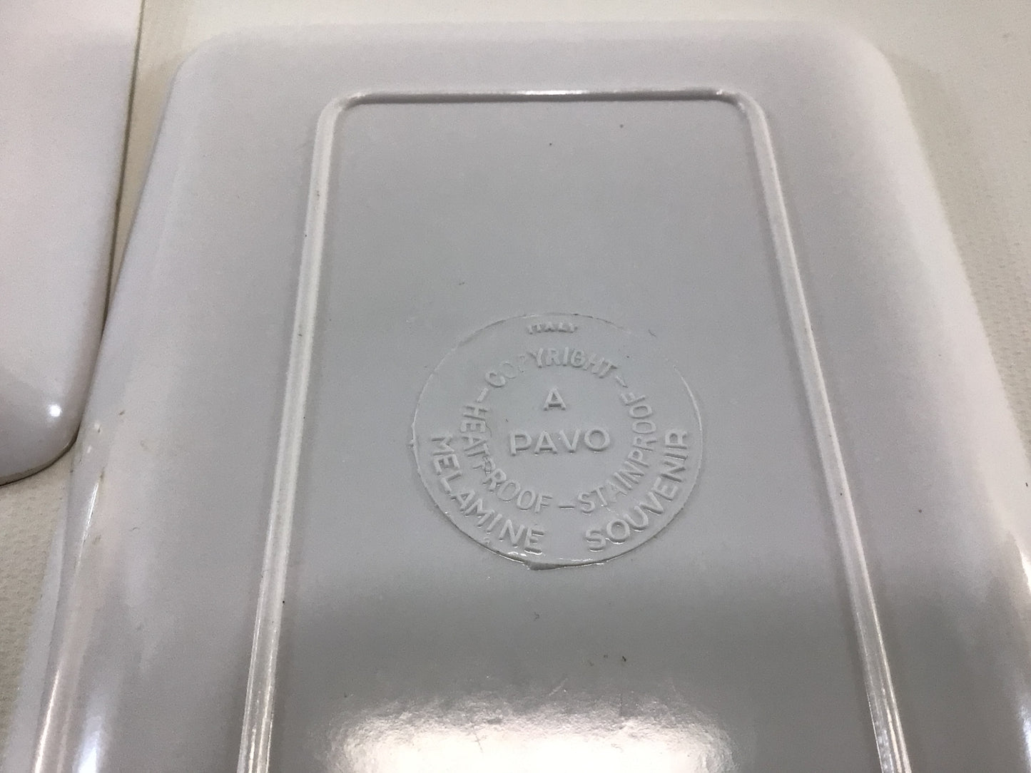 Souvenir Change Dish Trays Vintage Made in Italy Melamine Bank of Wales and London Underground Map