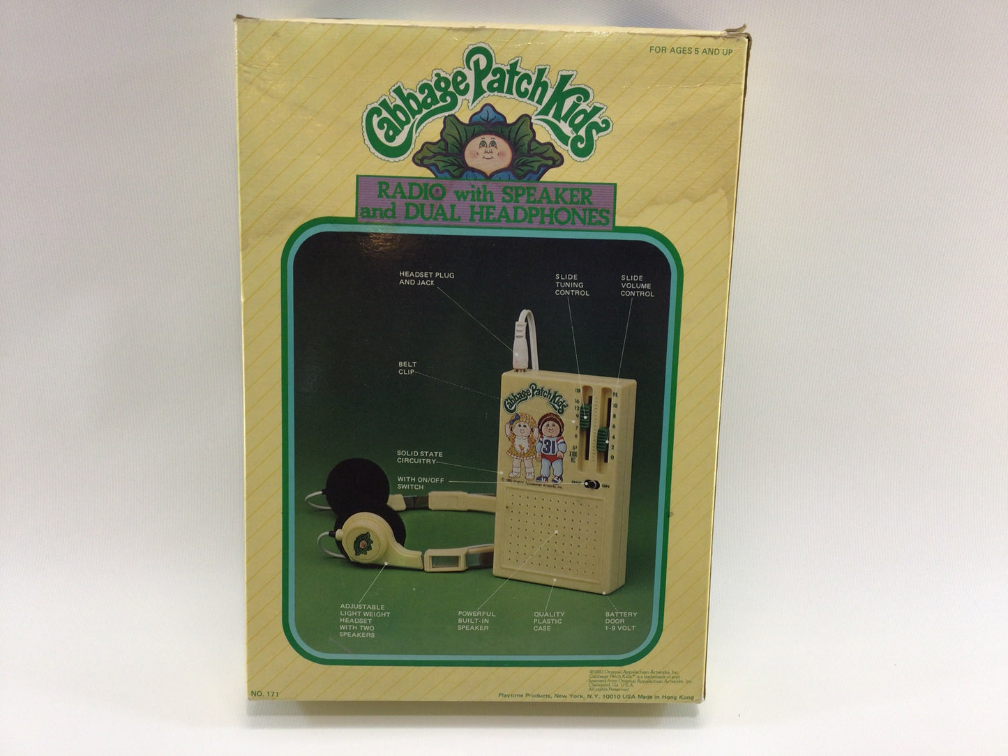 Vintage Cabbage Patch Kids AM Transistor Radio 1983 Electronic Toy