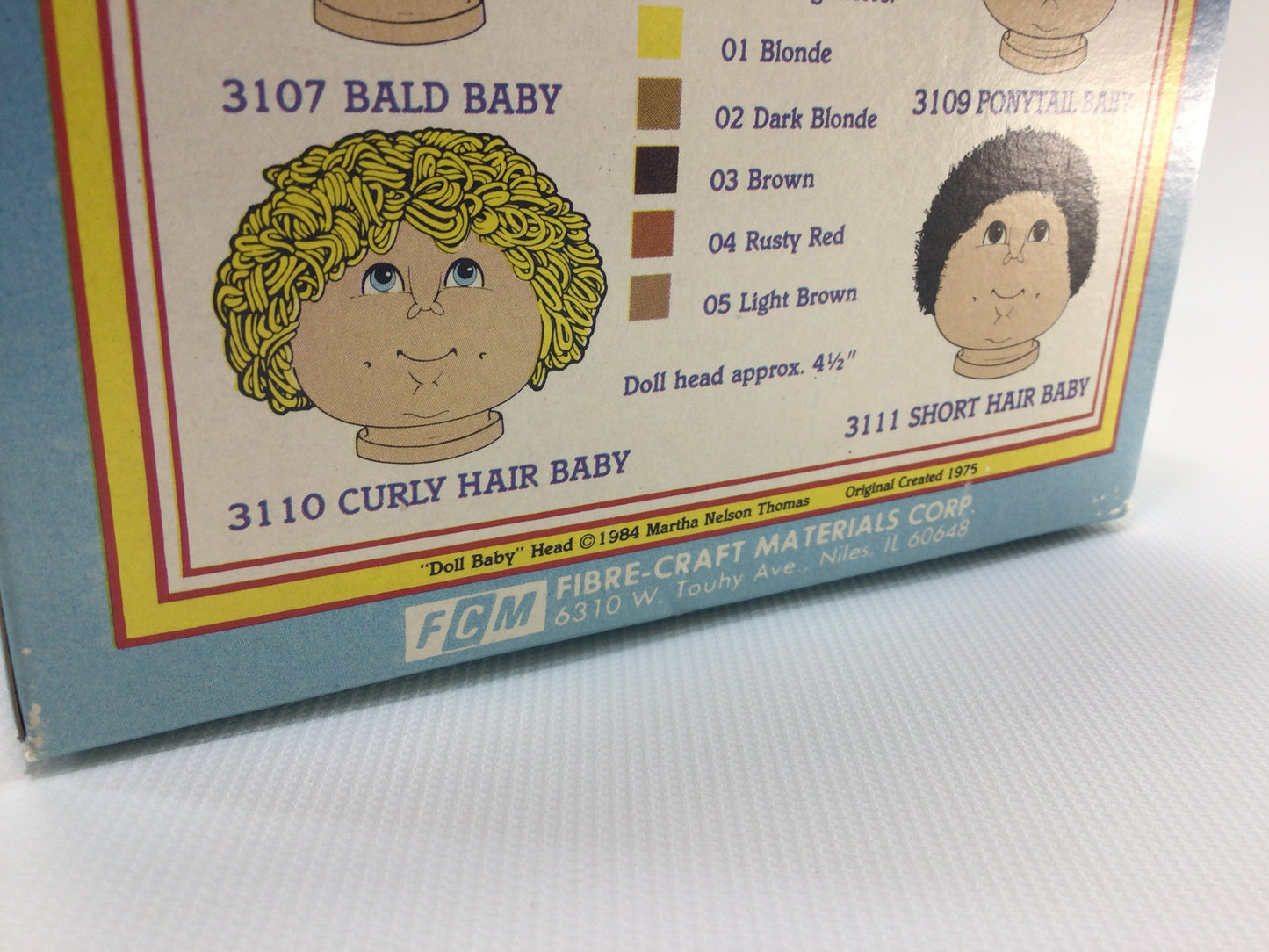 Doll Head Vintage Fibre Craft The Original Doll Baby Blonde Curly Hair No 3110 Art Craft Supply Parts Pieces