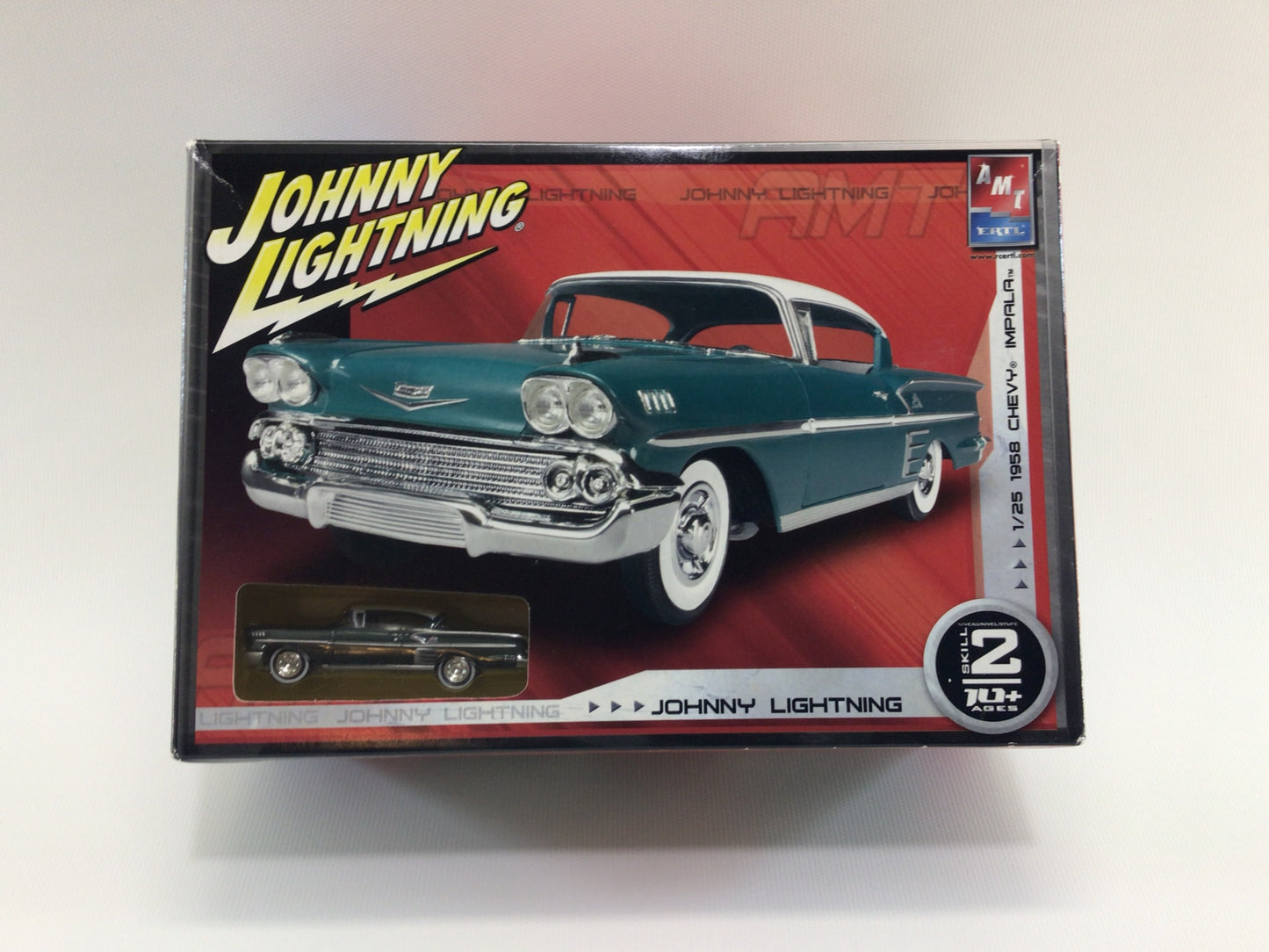 Johnny Lightning 1/25 Scale AMT Ertl Blue 1958 Chevy Impala Model Kit 38541