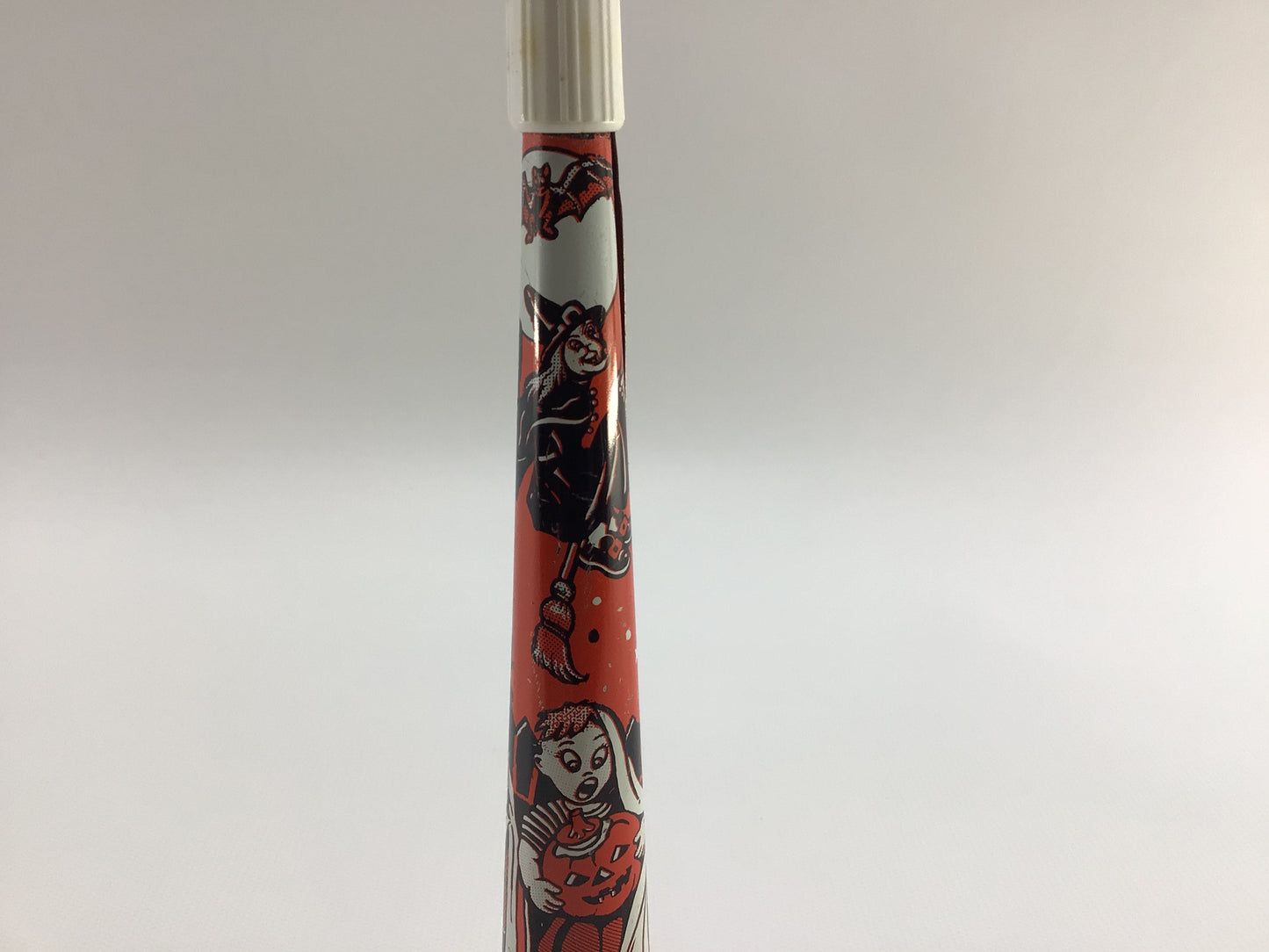Halloween Party Horn 7" Tin Lithograph US Metal Toy Noise Maker Vintage Holiday Ephemera