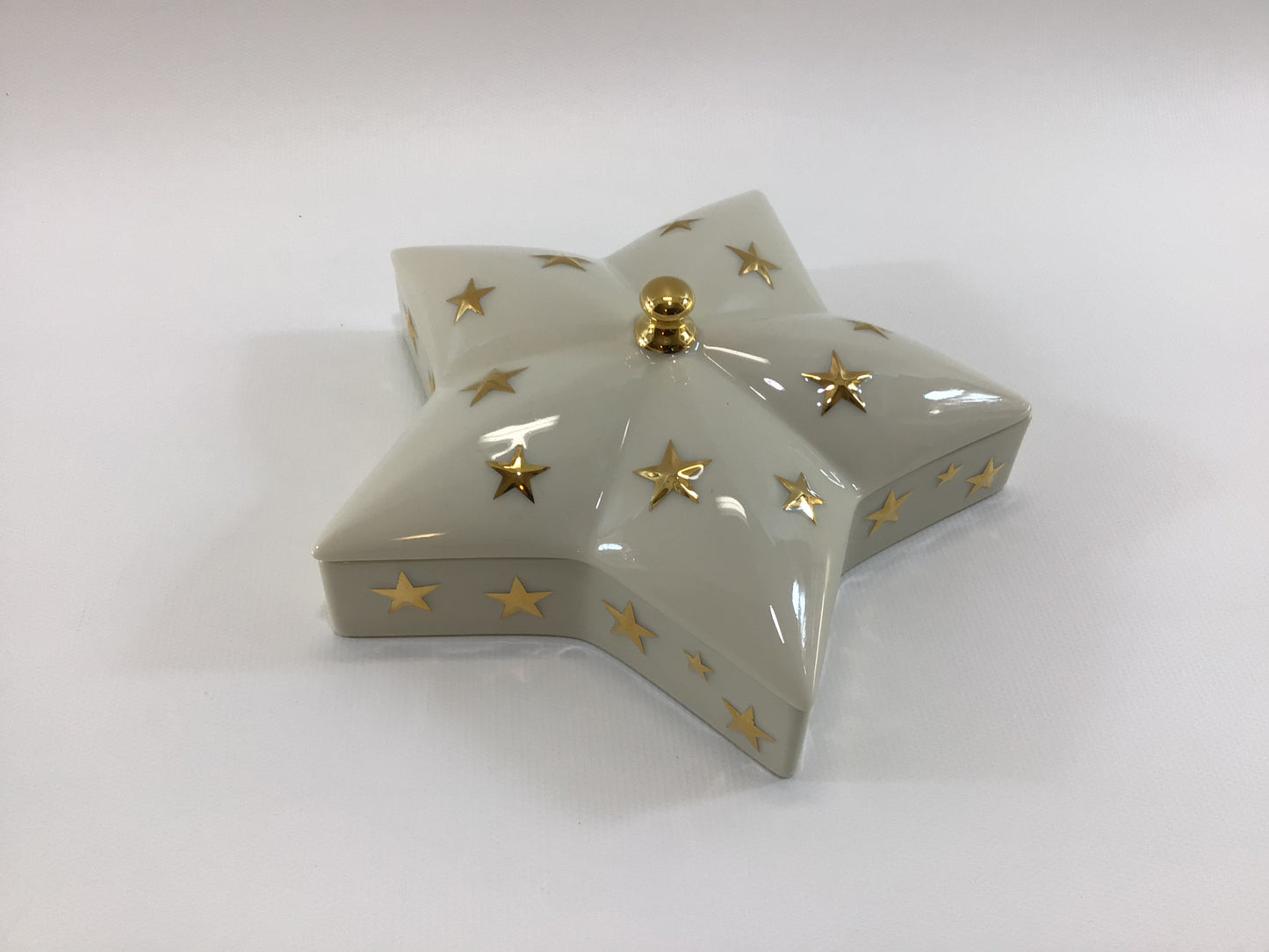 Lenox Gold Stars Porcelain Ceramic Trinket Dish