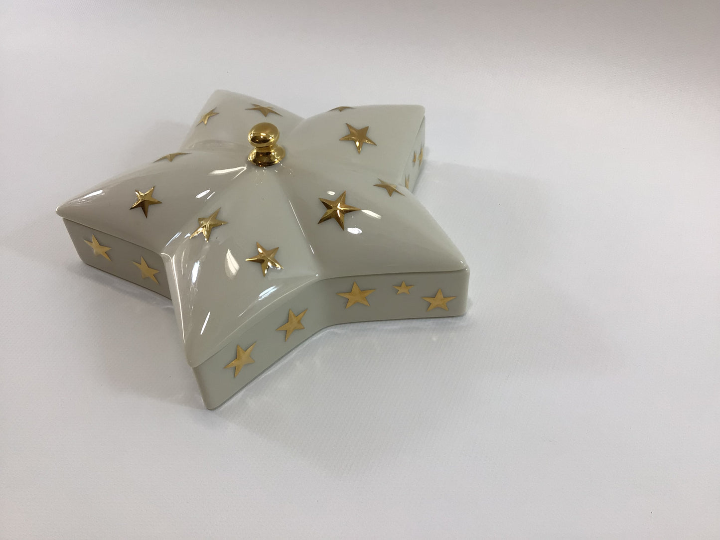 Lenox Gold Stars Porcelain Ceramic Trinket Dish