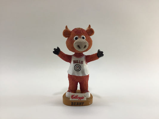 Nodder Bobblehead Souvenir Kellogg's Chicago Bulls 2001 Bobble Dobbles Benny Bull