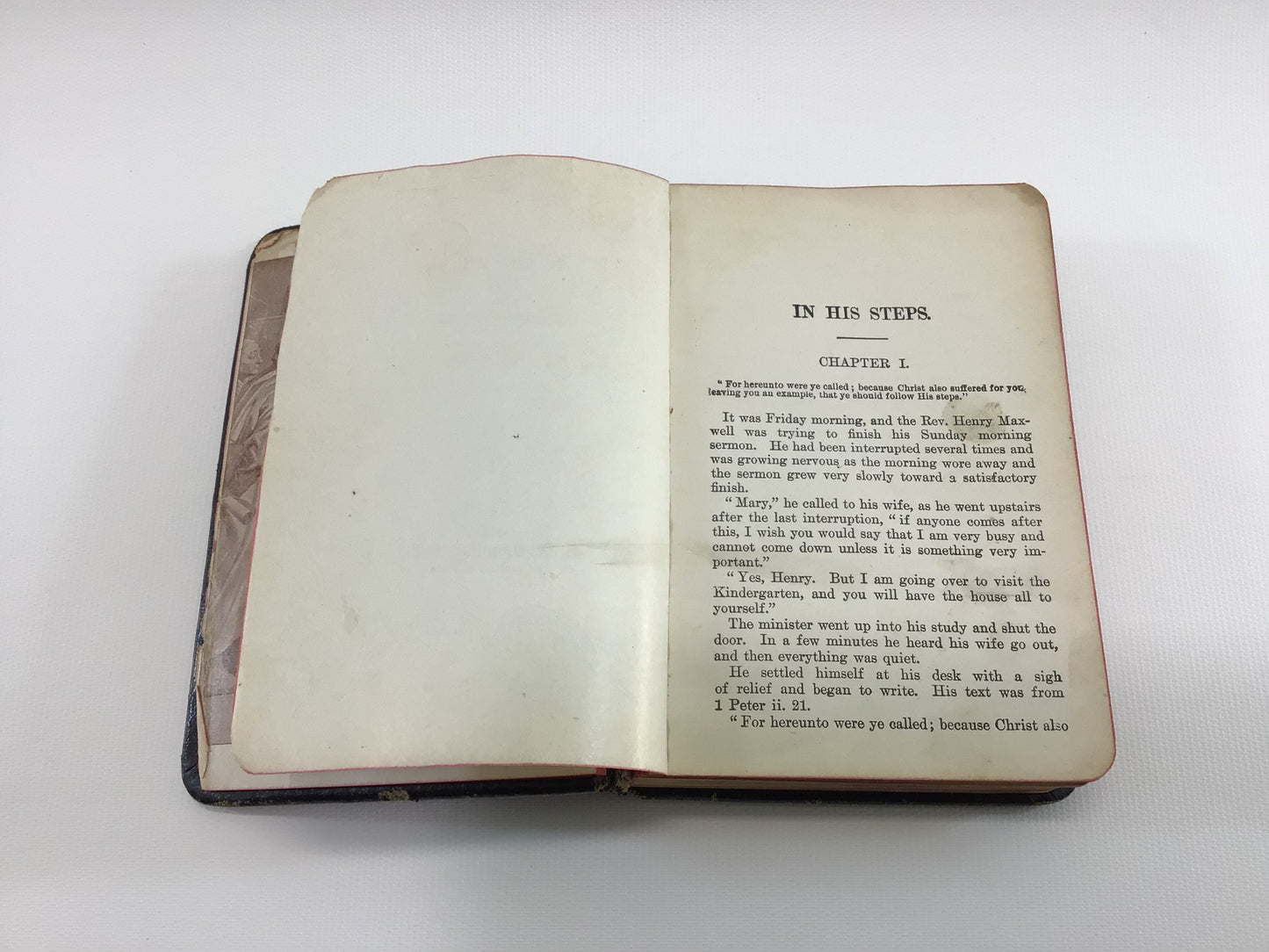 1896 In His Steps: What Would Jesus Do Antique Christian Children's Book Sheldon