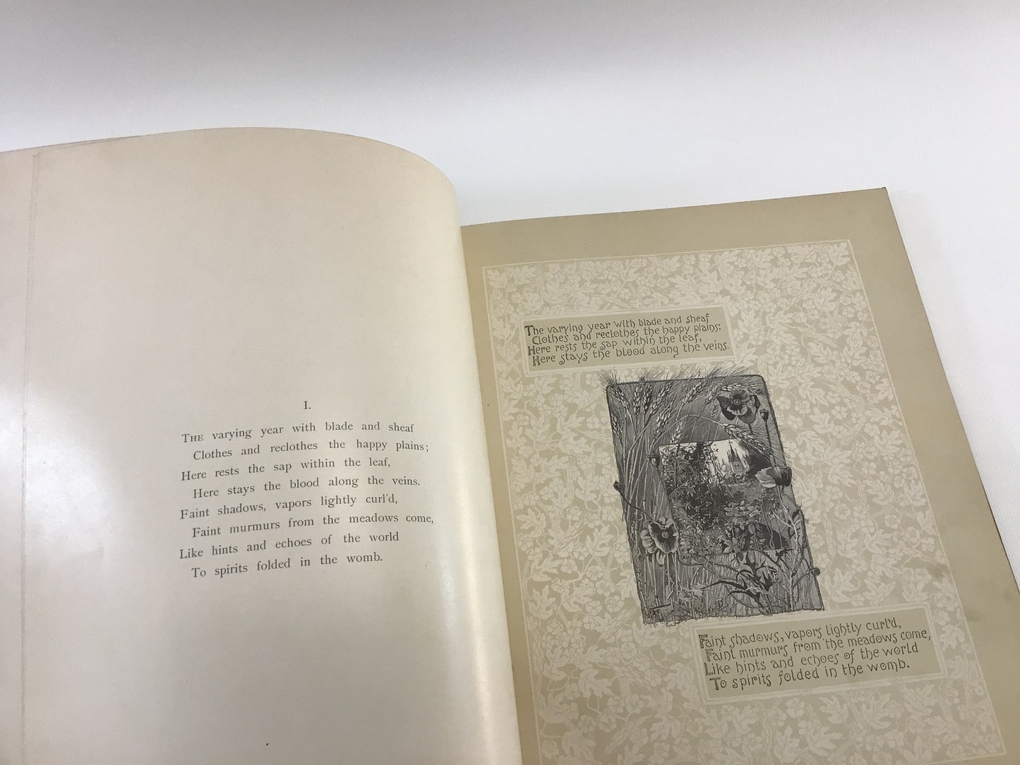 Antique Hardcover Illustrated Book The Day Dream Published 1886 by Alfred Tennyson