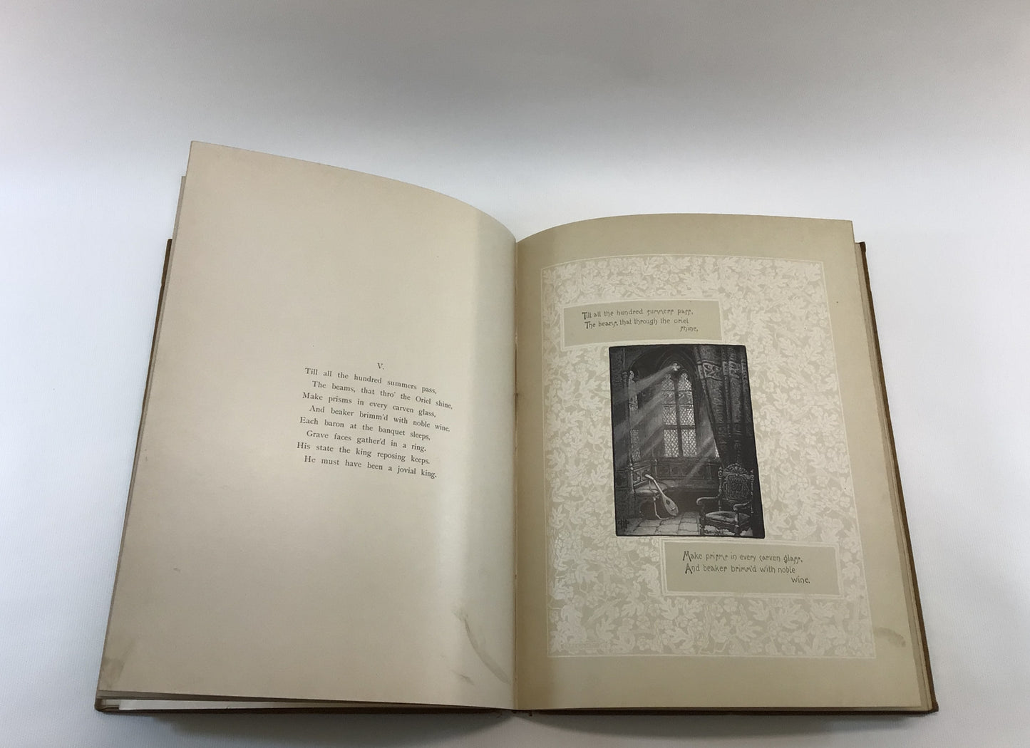 Antique Hardcover Illustrated Book The Day Dream Published 1886 by Alfred Tennyson