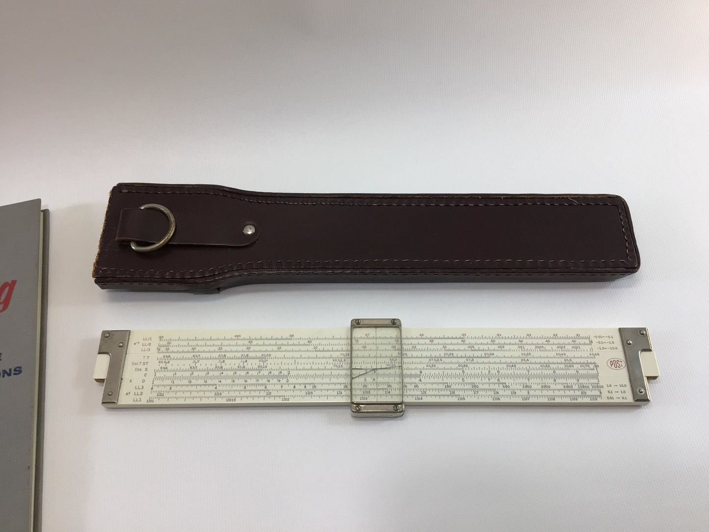 Slide Rule Post Sun Hemmi 1460 Made in Japan Vintage Engineer Gadget Tool Calculator with Post Versalog Instruction Book