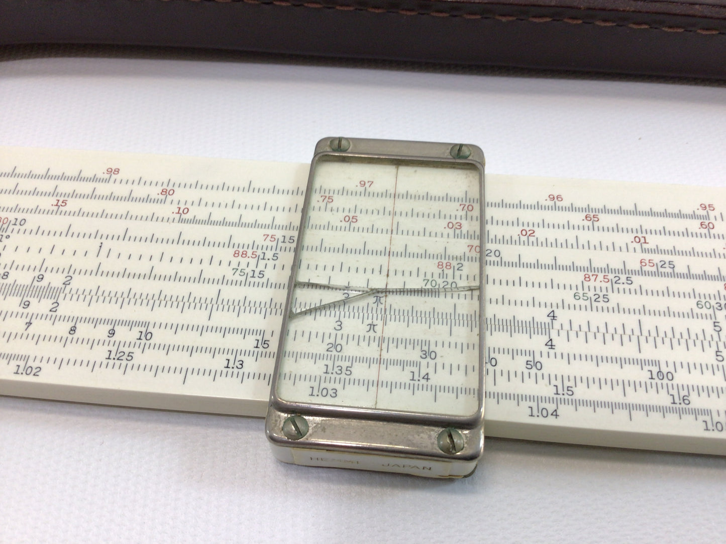 Slide Rule Post Sun Hemmi 1460 Made in Japan Vintage Engineer Gadget Tool Calculator with Post Versalog Instruction Book