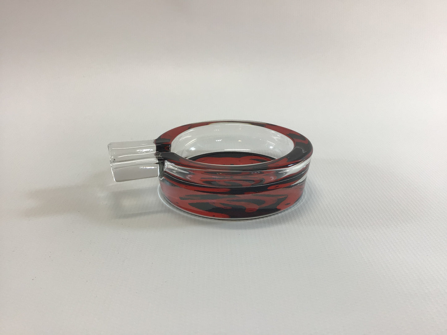 Clear Art Glass Horseshoes Ashtray Card Party or Bedside Table