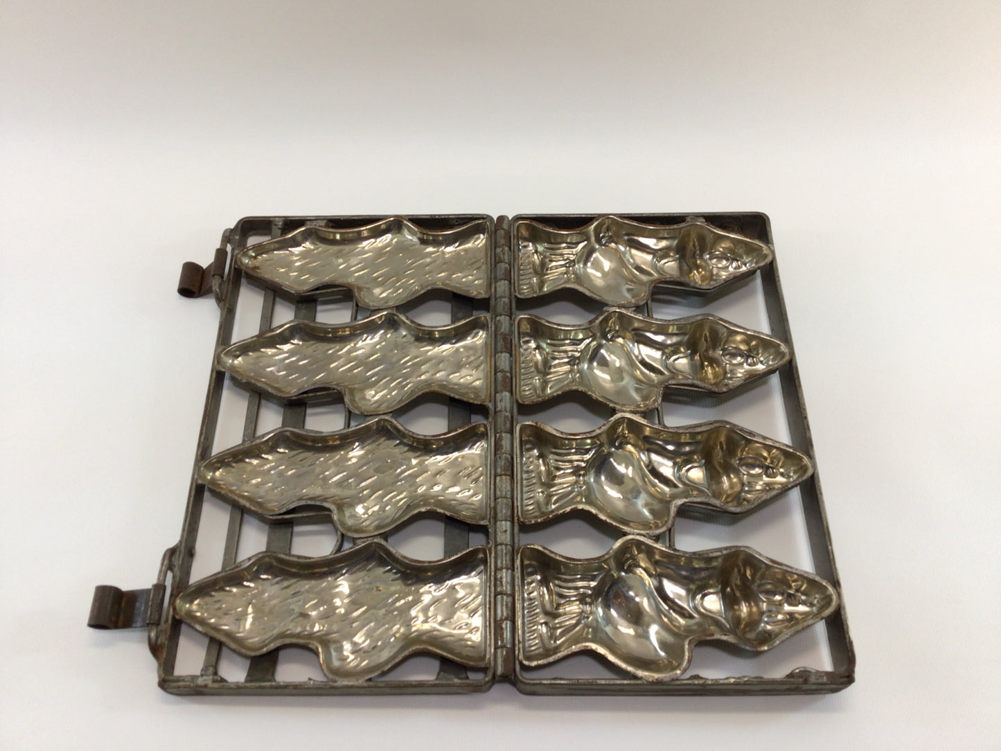 Hinged German Chocolate Mold Easter Ducklings Antique Rustic Holiday Kitchen Decor