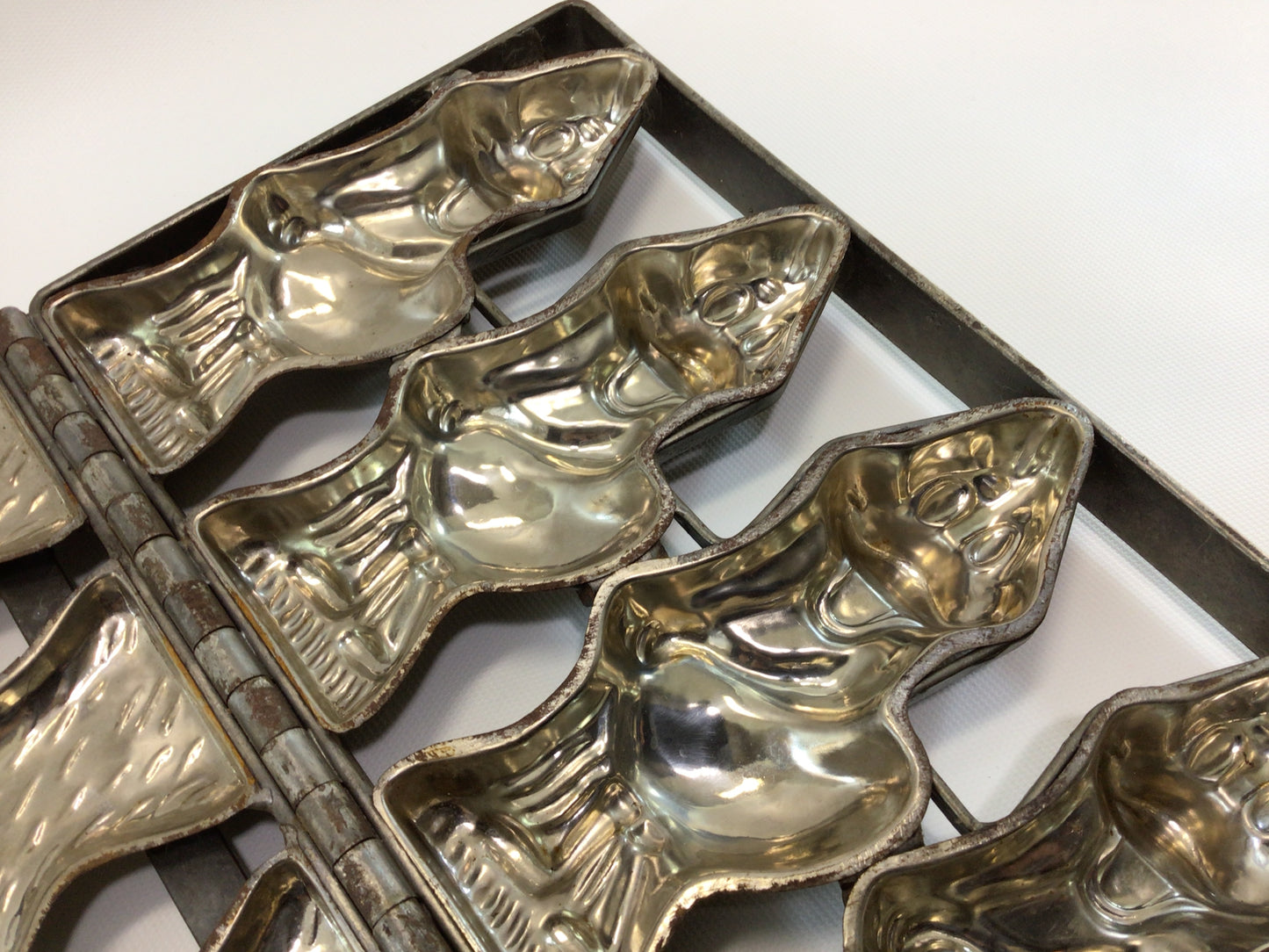 Hinged German Chocolate Mold Easter Ducklings Antique Rustic Holiday Kitchen Decor