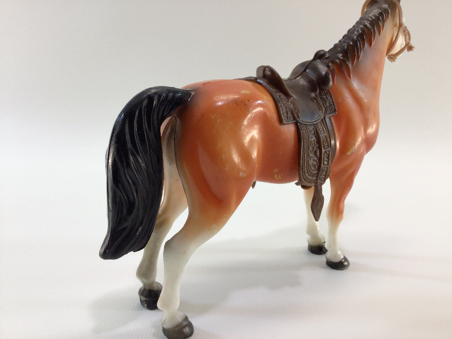 WS Toys Saddled Horse and Colts Vintage Molded Hard Plastic Toy Figurines