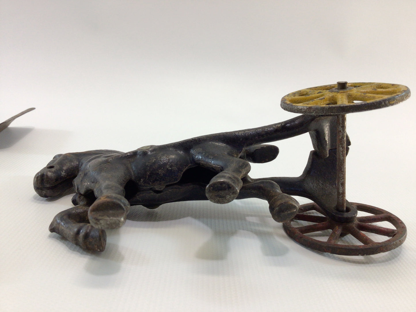 Antique Toy Horse and Buckboard Wagon Cast Iron and Pressed Steel Construction